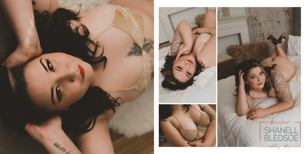 gold body chains boudoir session